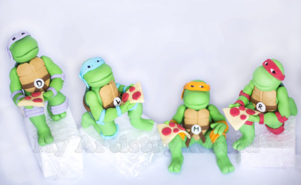 Ninja Turtle cake toppers