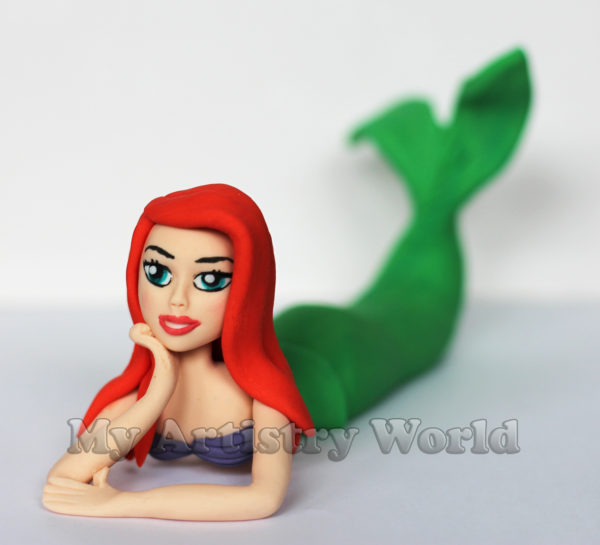 Mermaid cake topper