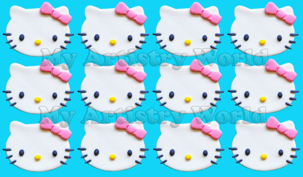 Hello Kitty cupcake toppers