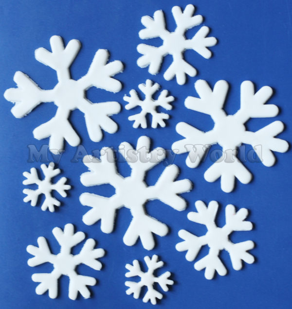 Snowflake cake/cupcake toppers