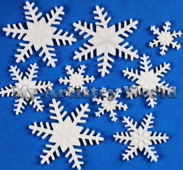 Snowflake cake/cupcake toppers