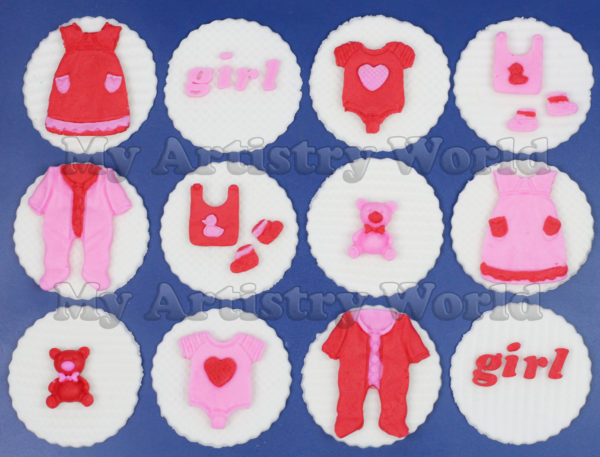 Baby shower cupcake toppers