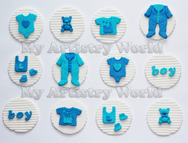 Baby shower cupcake toppers