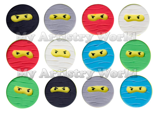 Ninja cupcake toppers