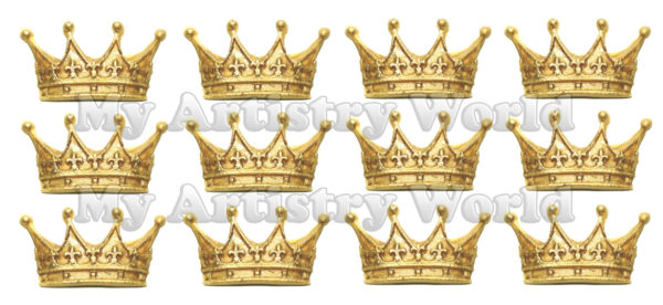 Crown cupcake toppers