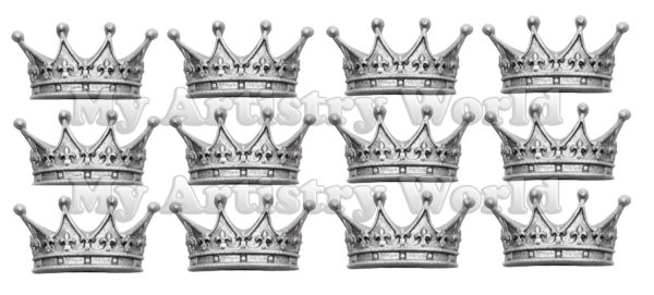 Crown cupcake toppers