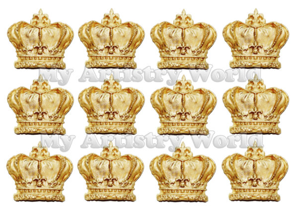 Crown cupcake toppers