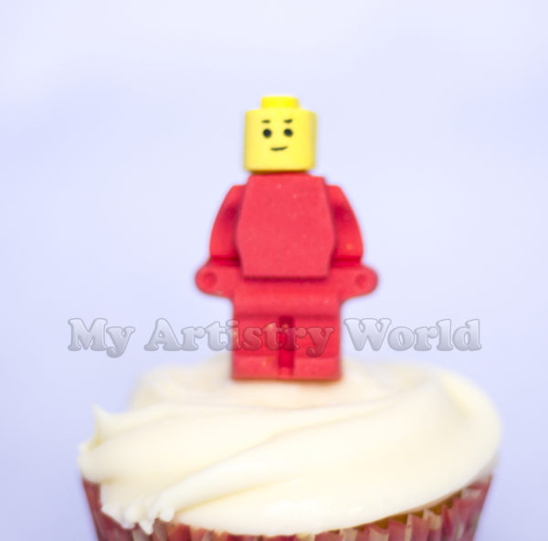 LEGO men cupcake toppers