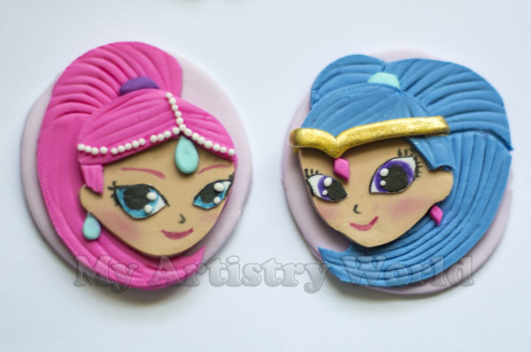 Shimmer and Shine cupcake toppers