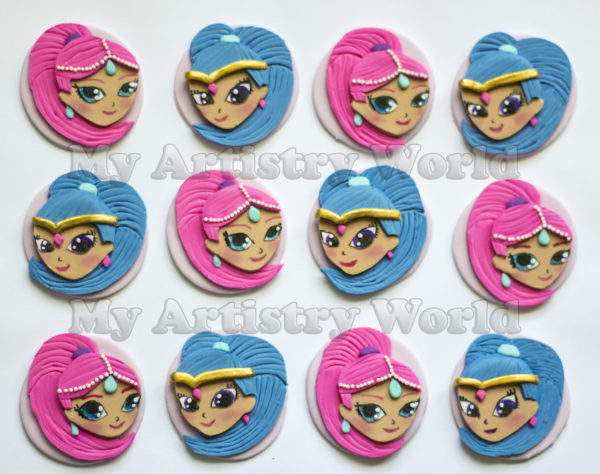 Shimmer and Shine cupcake toppers