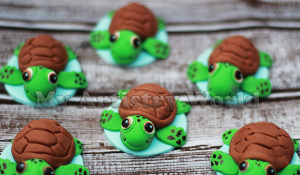 Sea Turtle cupcake toppers