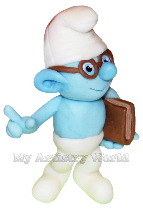 Smurf cake topper