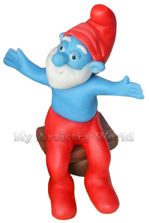 Smurf cake topper