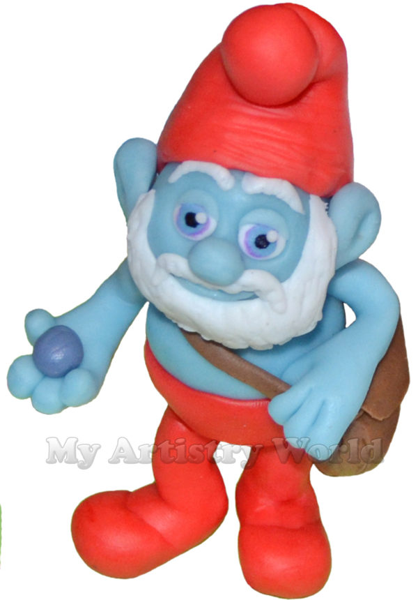 Smurf cake topper