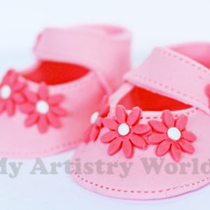 Baby shoes cake toppers