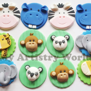 Animals, Zoo/Jungle themed cupcake toppers