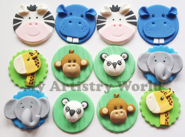 Animals, Zoo/Jungle themed cupcake toppers