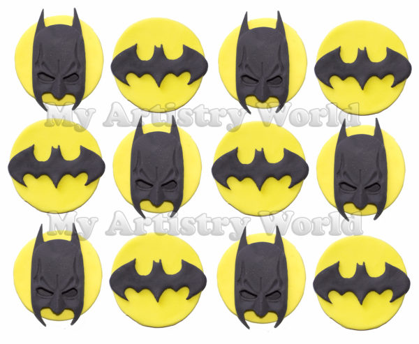 Batman cupcake toppers