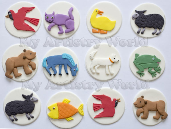 Brown Bear, Brown Bear, What Do You See? cupcake toppers