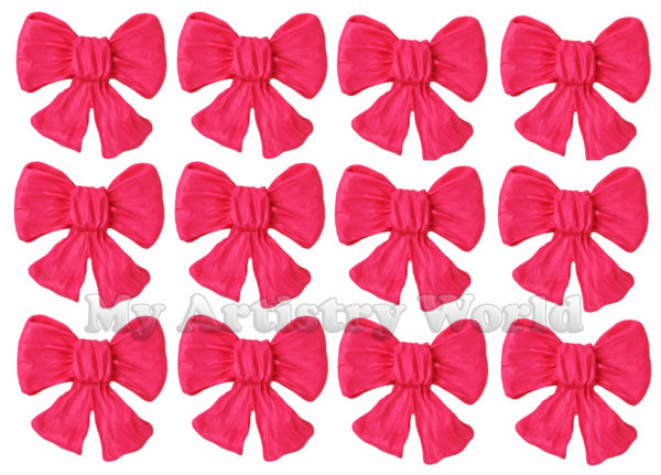 Bows cake or cupcake toppers