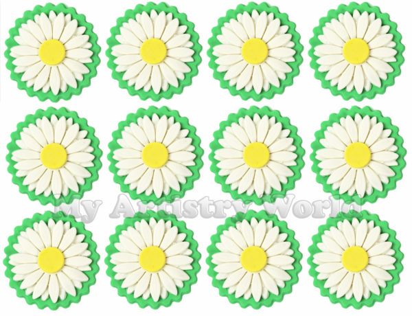 Daisy cupcake toppers