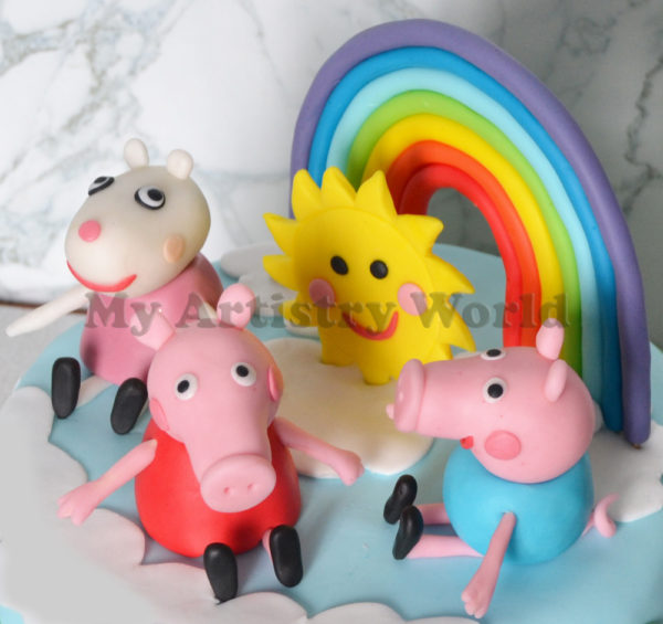 Peppa Pig cake toppers