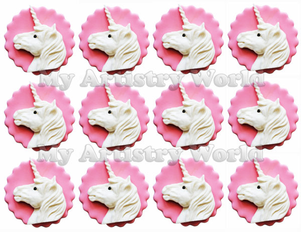 Unicorn cupcake toppers