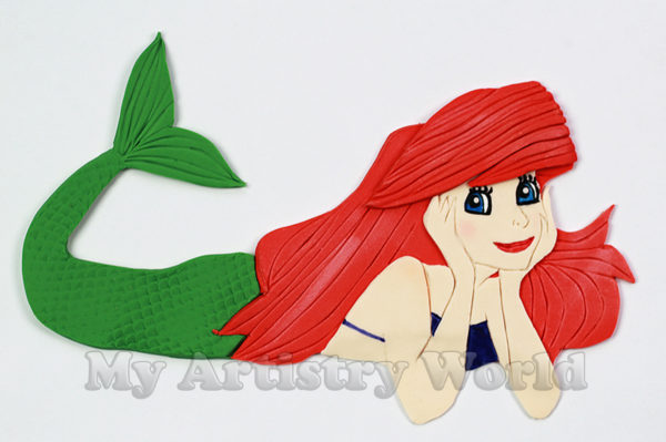 Little Mermaid 2D cake topper