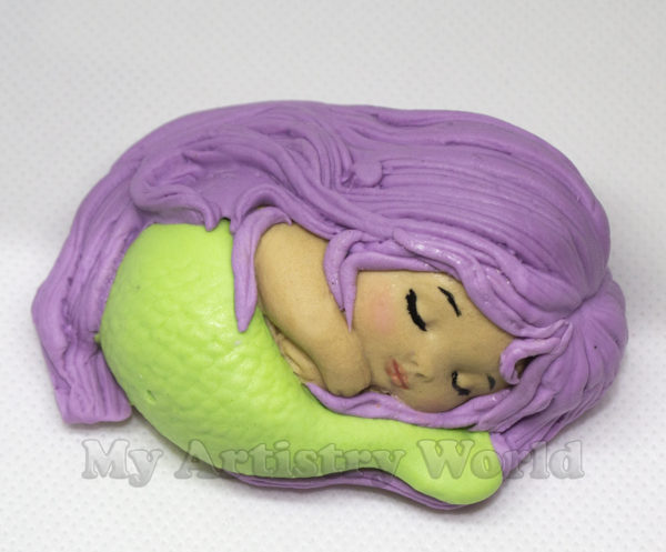 baby mermaid cake topper