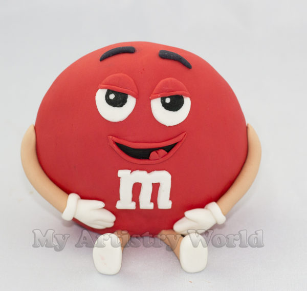 M&M's cake topper