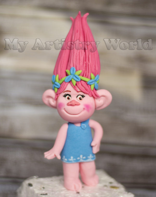 Trolls. Poppy cake topper