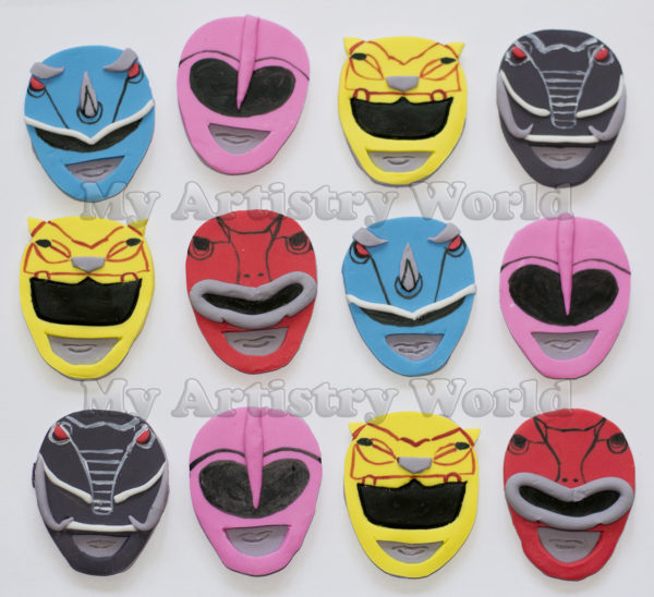 Power Rangers cupcake toppers