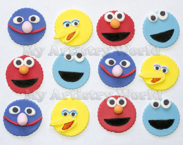 Sesame Street cupcake toppers