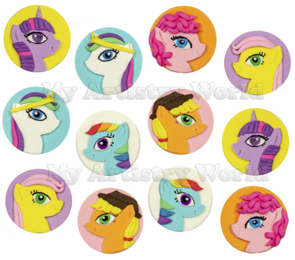 My Little Pony cupcake toppers