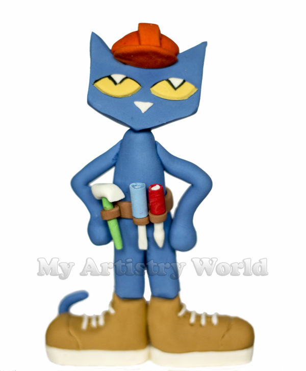 Pete the Cat | Construction Destruction cake topper