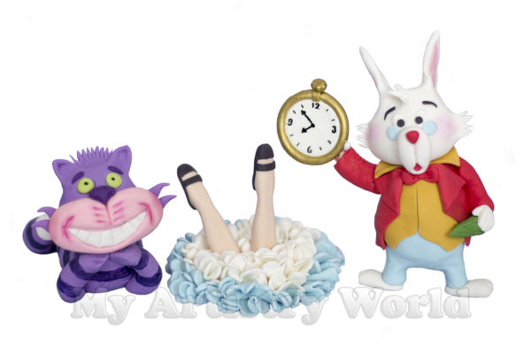 Alice in Wonderland cake toppers