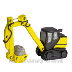 Excavator cake topper