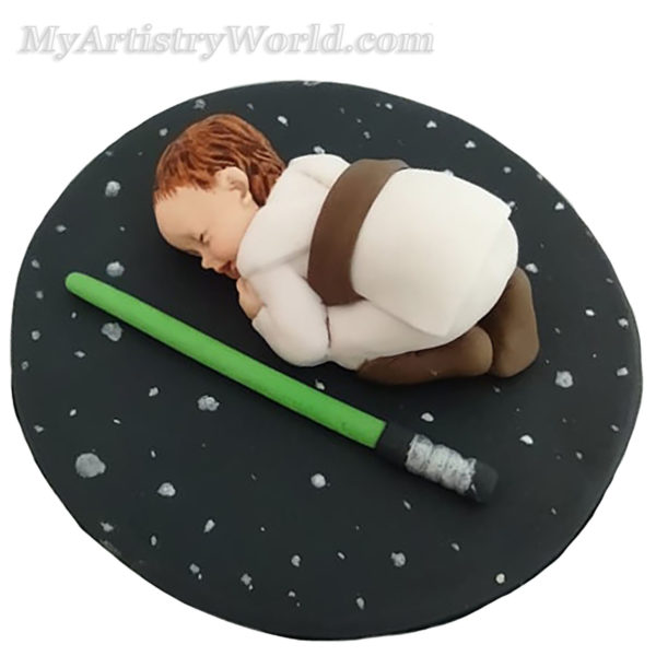 Baby Jedi cake topper