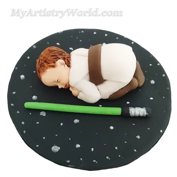 Baby Jedi cake topper