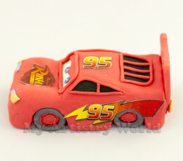 Lightning McQueen cake topper