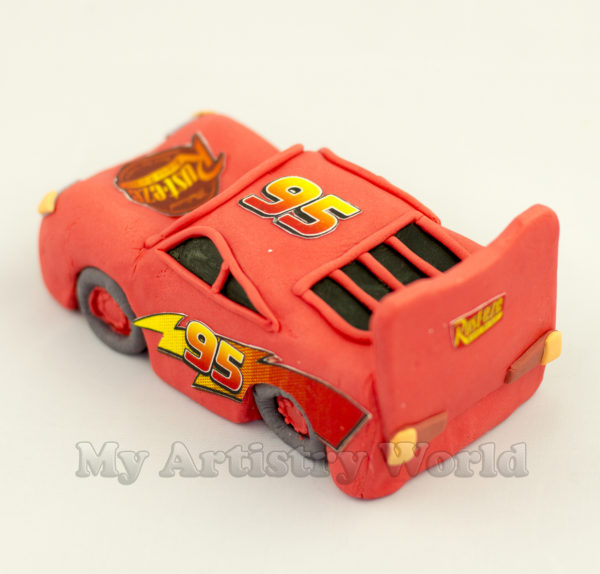 Lightning McQueen cake topper