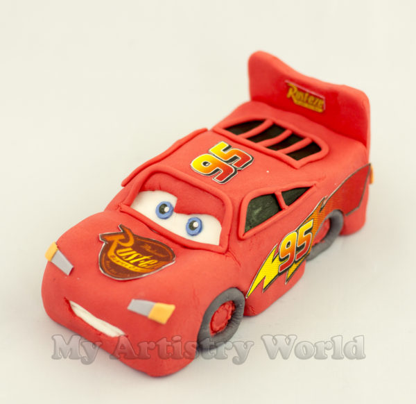 Lightning McQueen cake topper