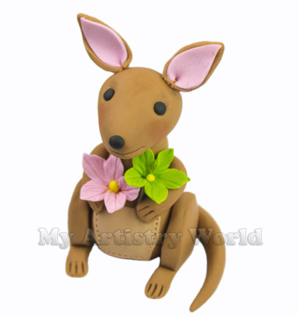 Kangaroo cake topper