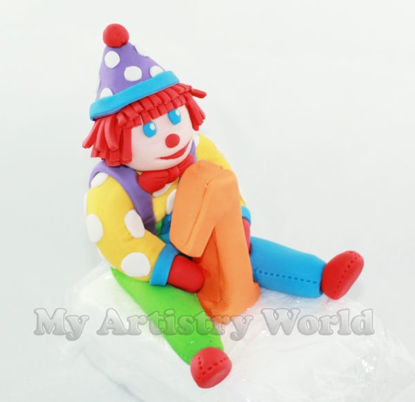 Plush Clown cake topper