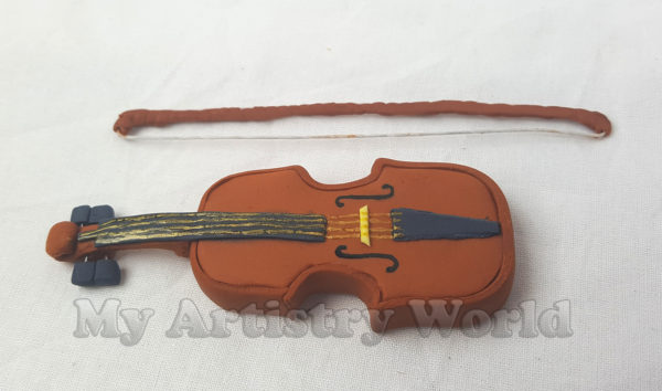 Violin cake topper