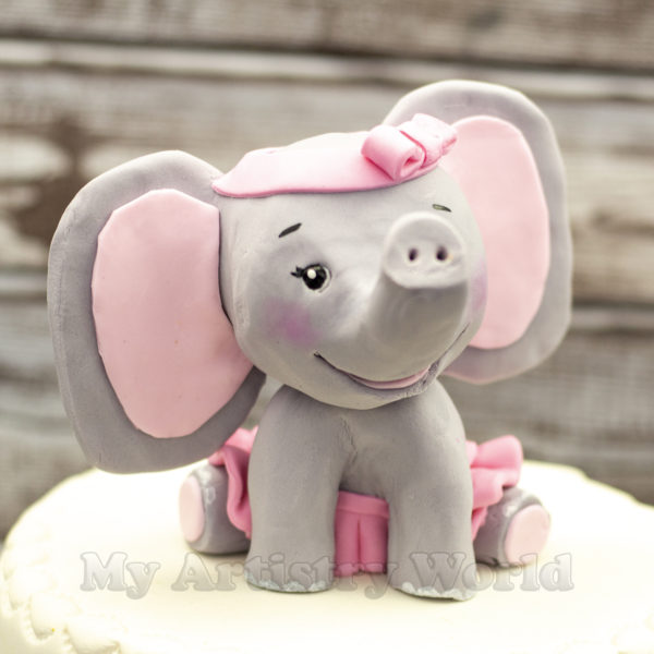 Elephant cake topper