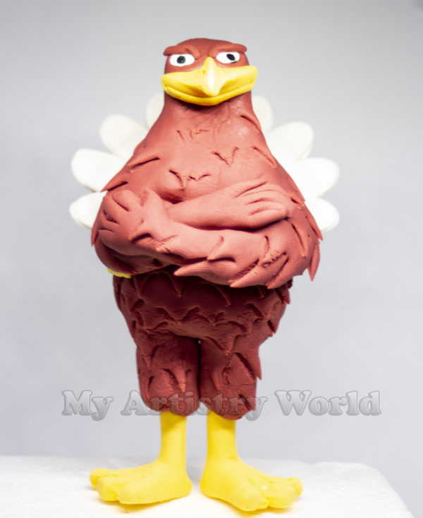 HokieBird cake topper