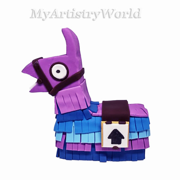 Llama Piñata cake topper