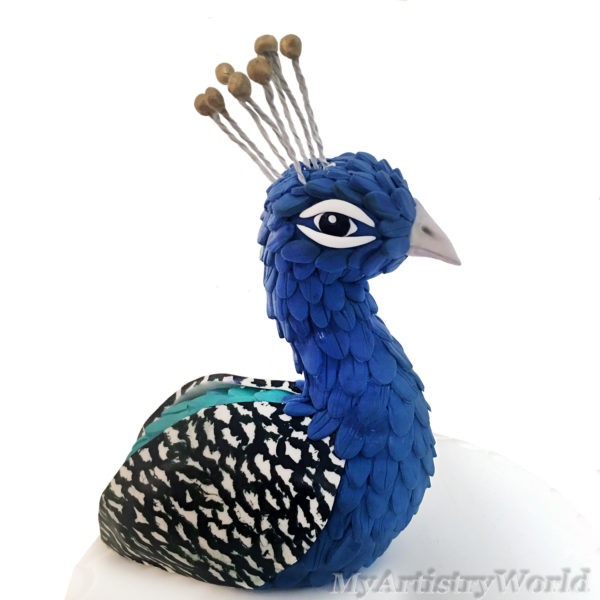 Edible Peacock cake topper