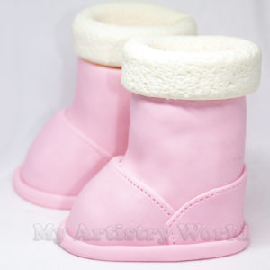 Winter Baby Boots cake toppers